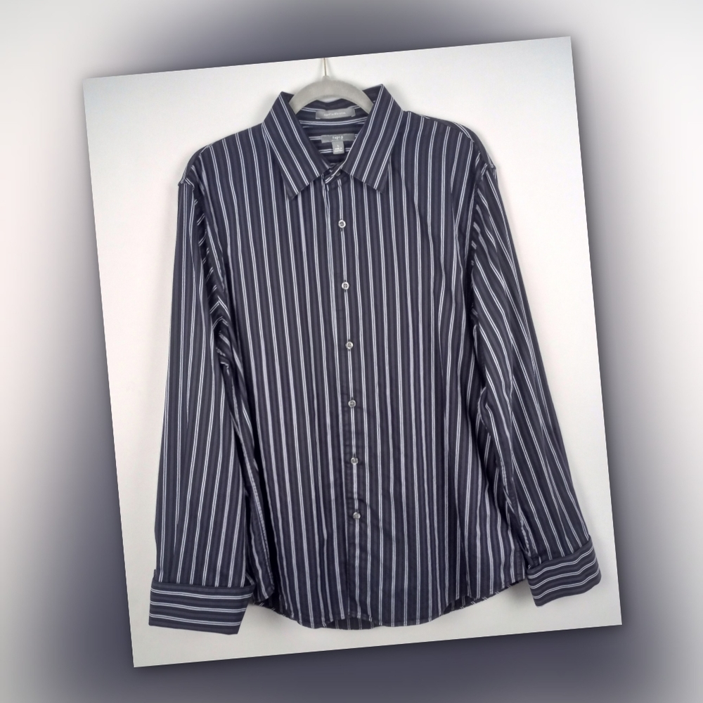 Apt. 9 Lg Long French Cuff Sleeve Button Front Shirt